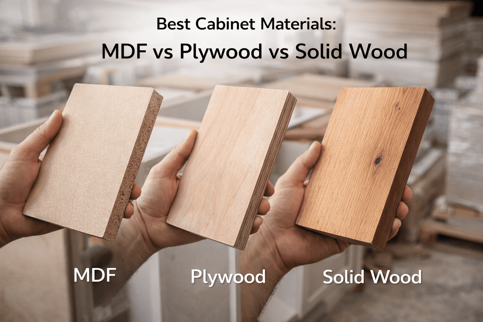 Best Cabinet Materials: MDF vs Plywood vs Solid Wood