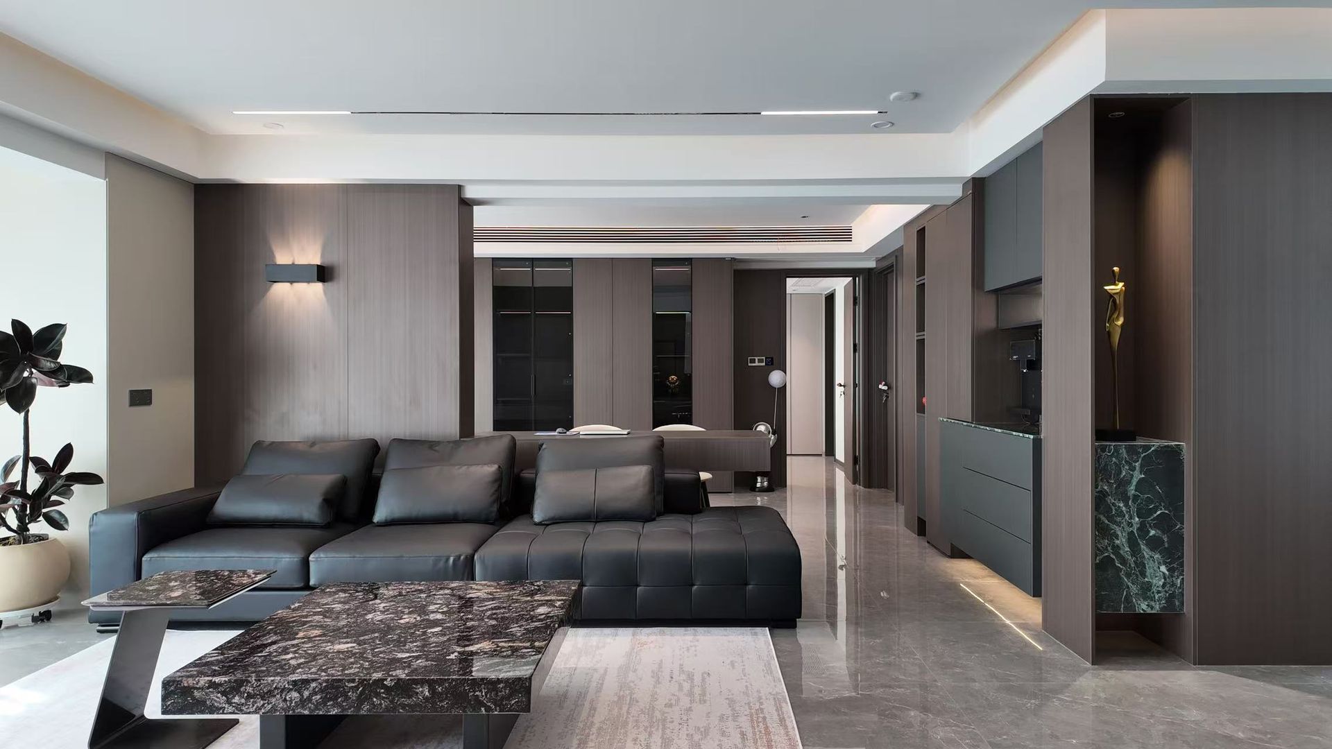 Italian Monolith: 150㎡ Sophisticated Minimalist Residence