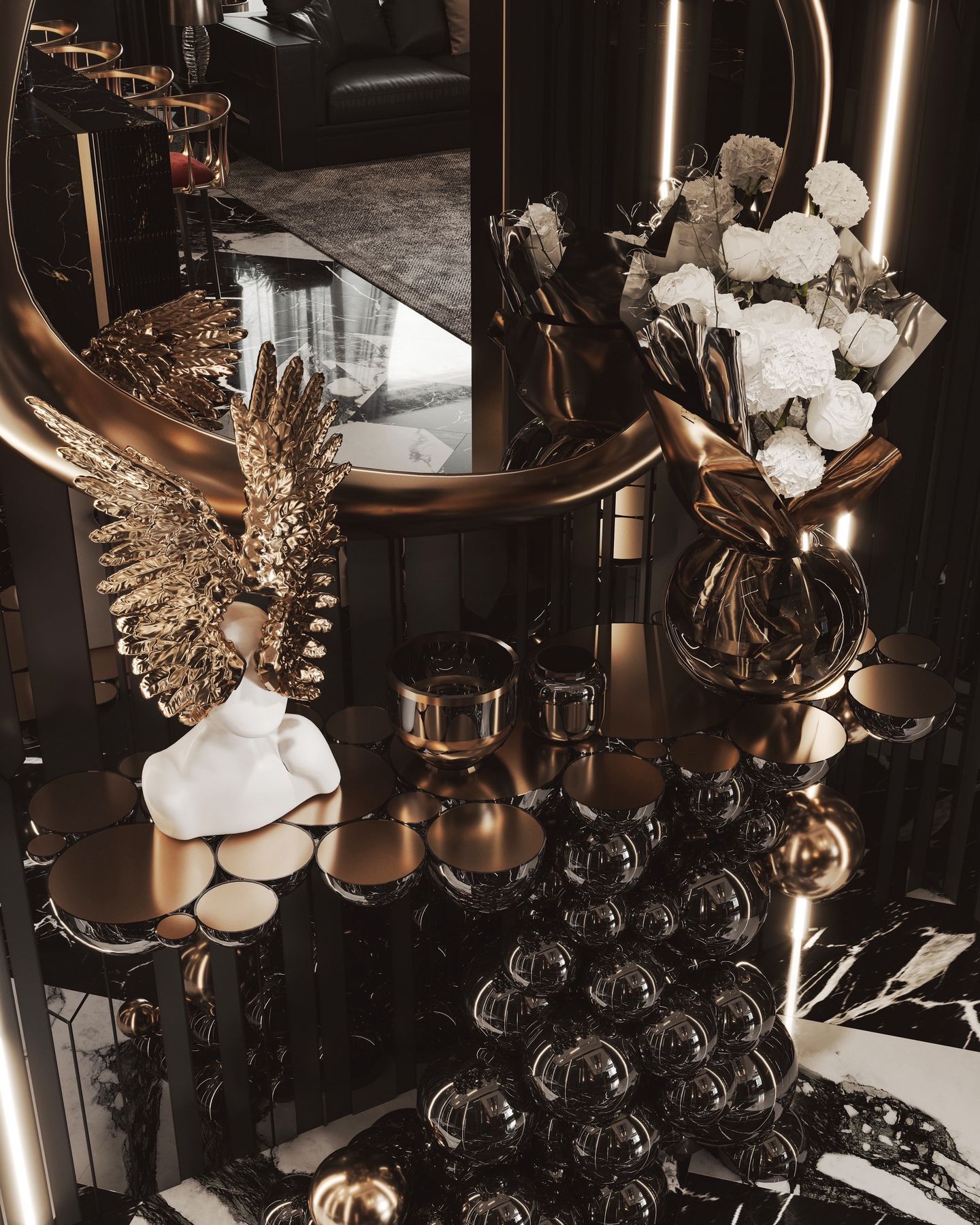 Dark French Luxury Apartment Design in Kuala Lumpur | Elegant High-End Interior - 12