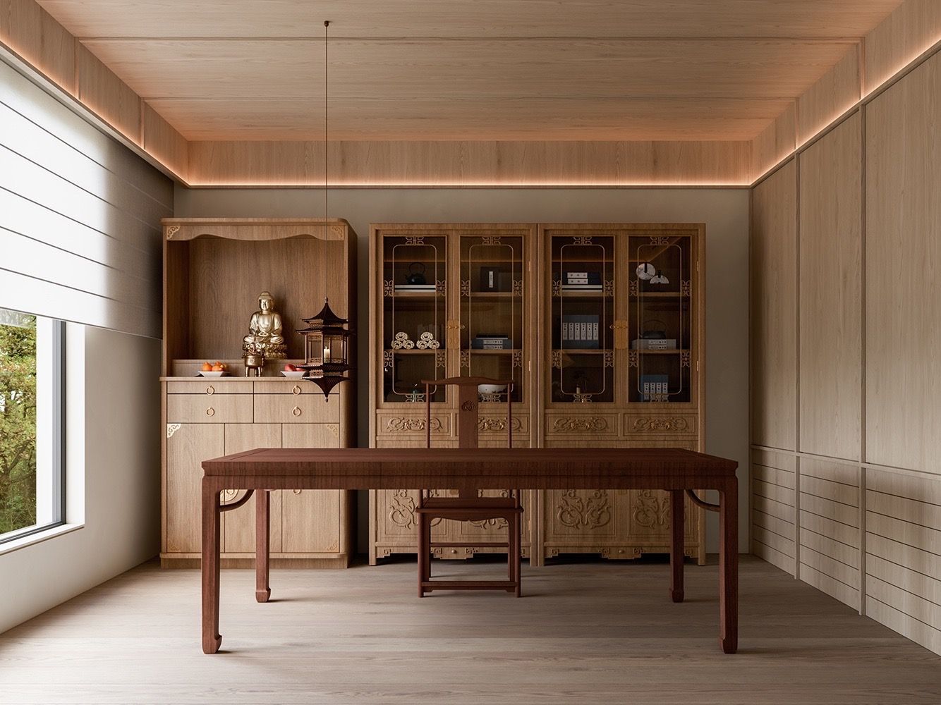 Warm Wood Minimalist Apartment Design | Natural Style Flat Interior - 9
