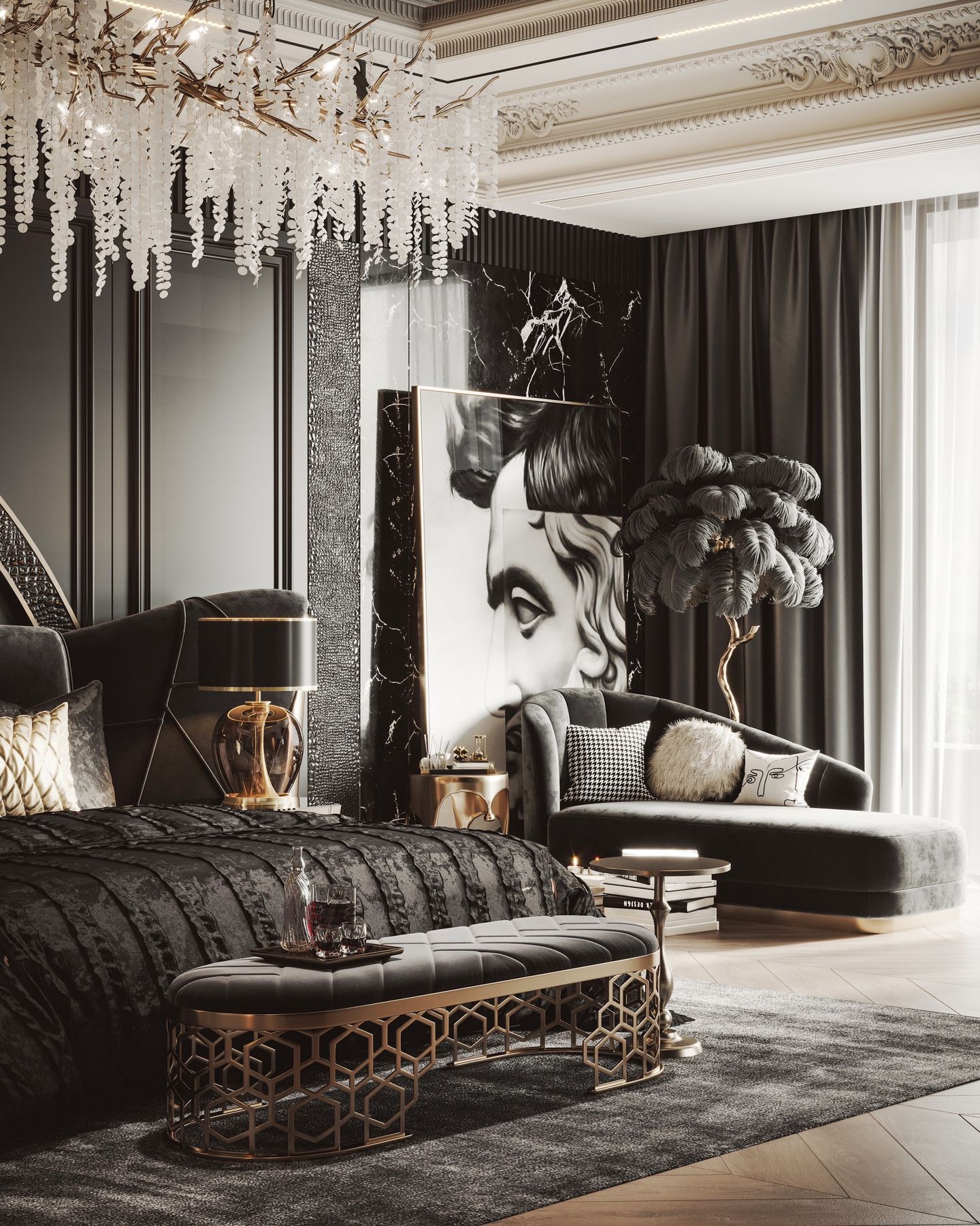 Dark French Luxury Apartment Design in Kuala Lumpur | Elegant High-End Interior - 10