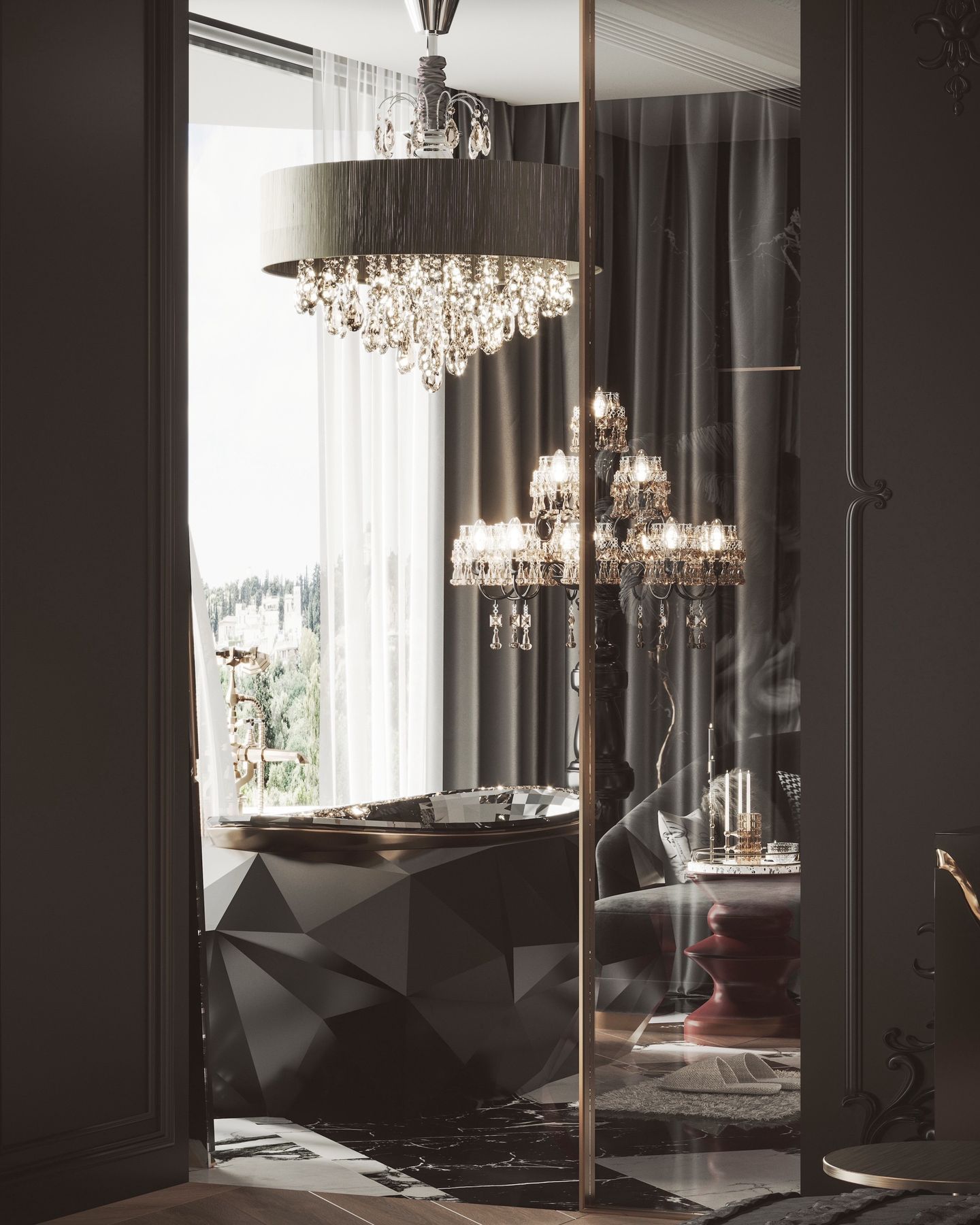 Dark French Luxury Apartment Design in Kuala Lumpur | Elegant High-End Interior - 16