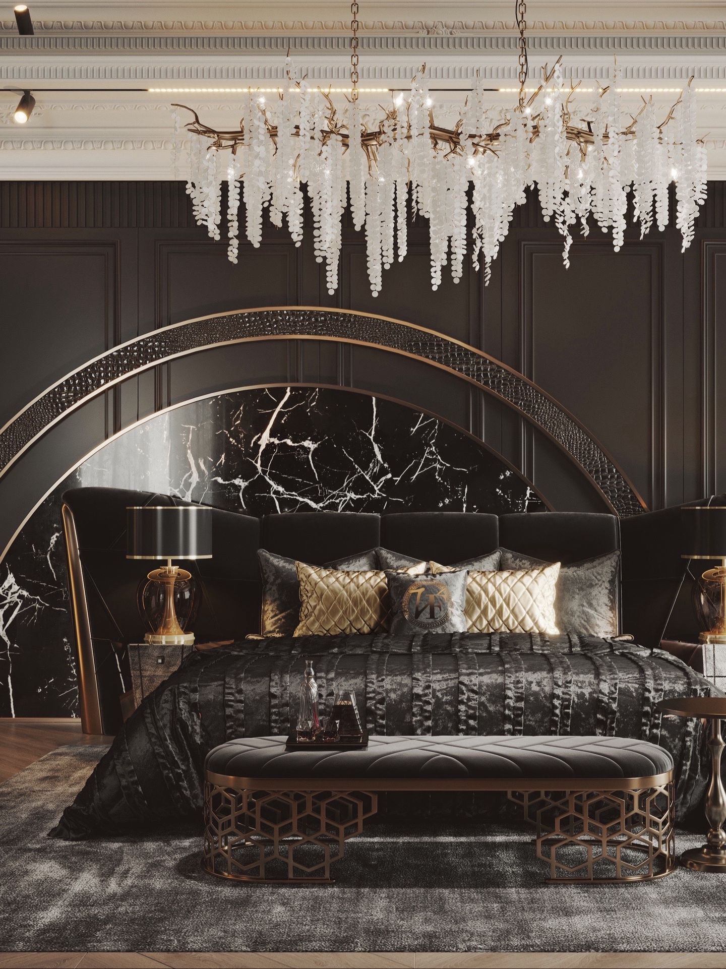 Dark French Luxury Apartment Design in Kuala Lumpur | Elegant High-End Interior - 7