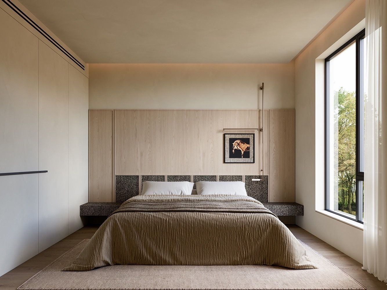 Warm Wood Minimalist Apartment Design | Natural Style Flat Interior - 8