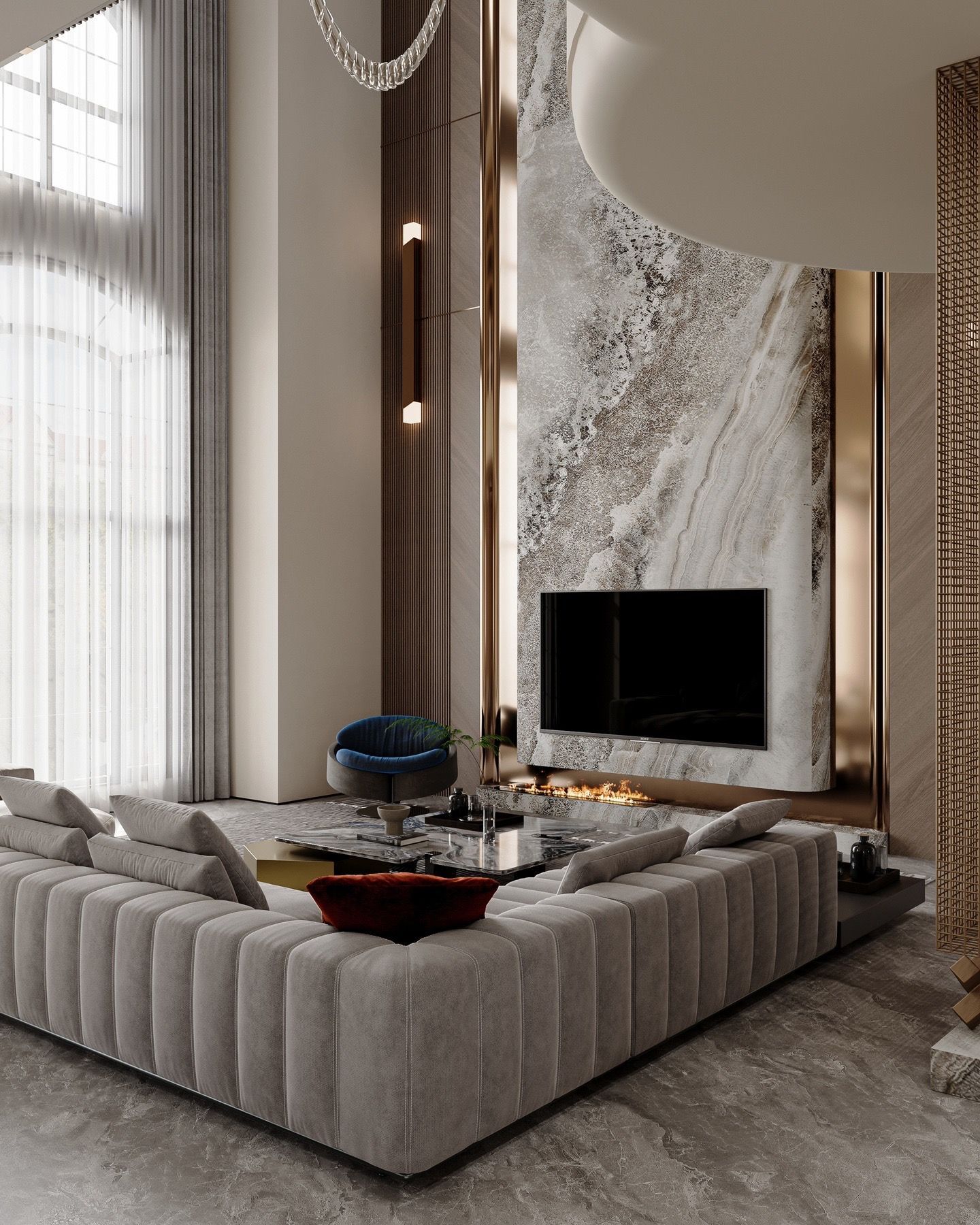 Italian Luxury Double-Volume Villa Design in Guangzhou | 400 sqm Residence - 19