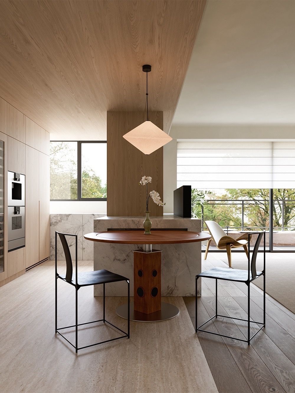 Warm Wood Minimalist Apartment Design | Natural Style Flat Interior - 15