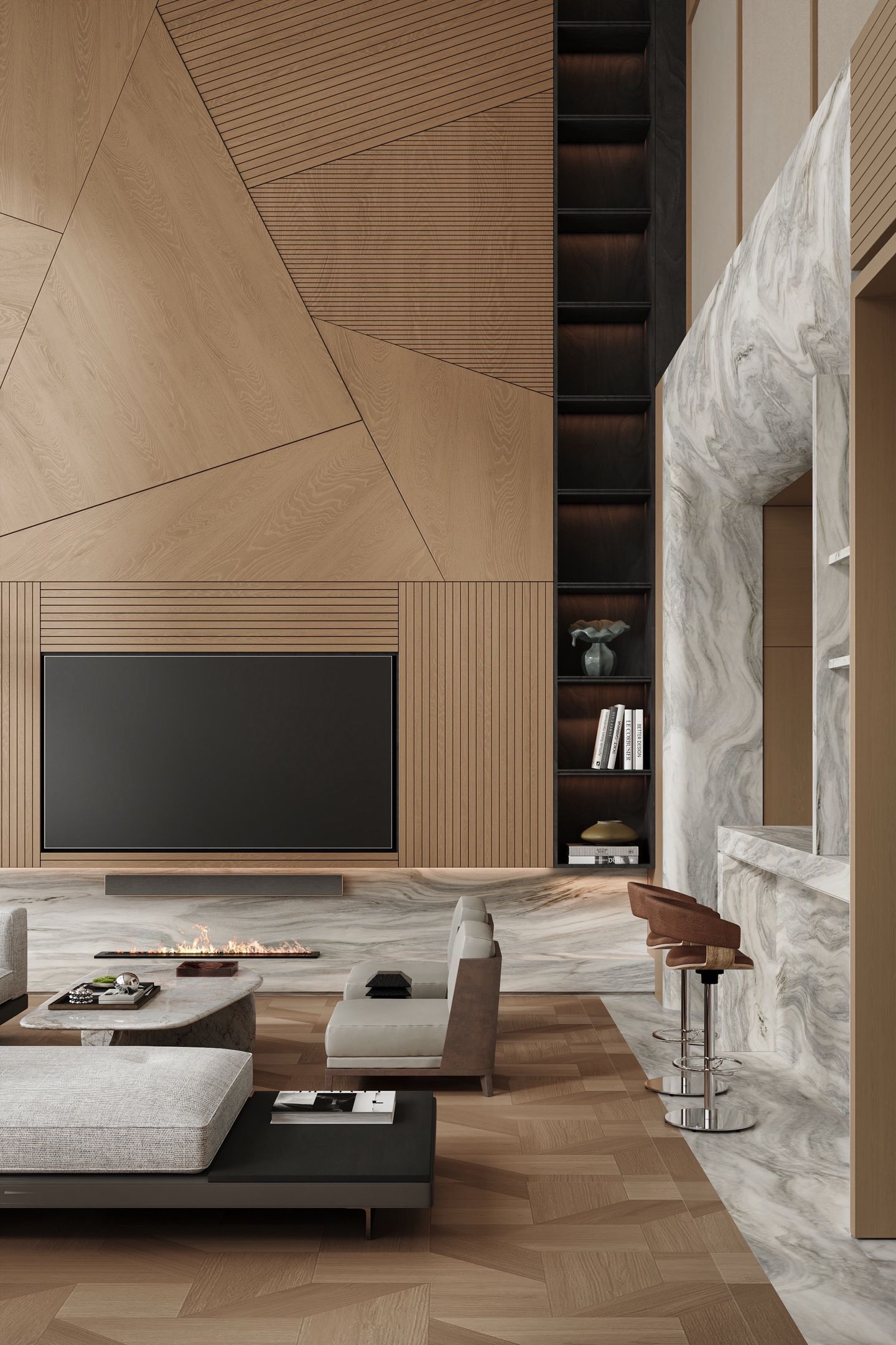 Natural Wood Style Villa Design in Bangkok | 300 sqm Luxury Residence - 19