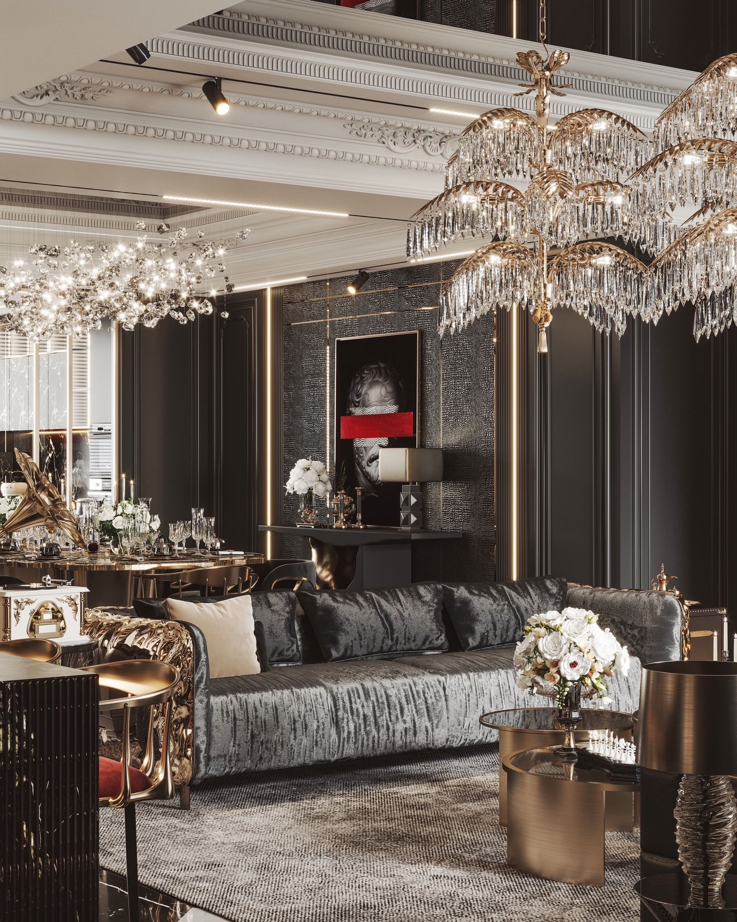 Dark French Luxury Apartment Design in Kuala Lumpur | Elegant High-End Interior - 17