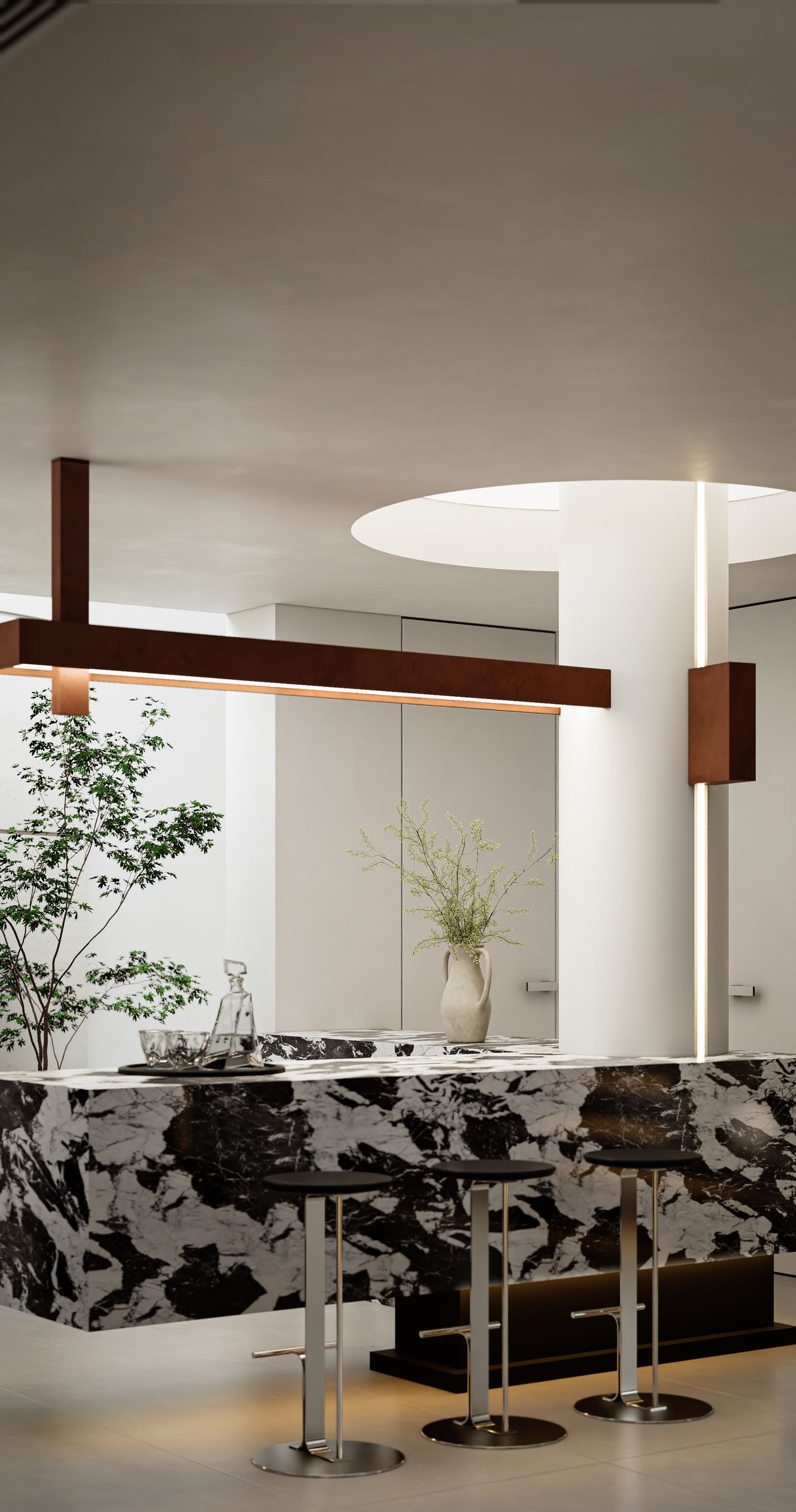 Light Italian Luxury Double-Volume Villa Design | Elegant Modern Residence - 7