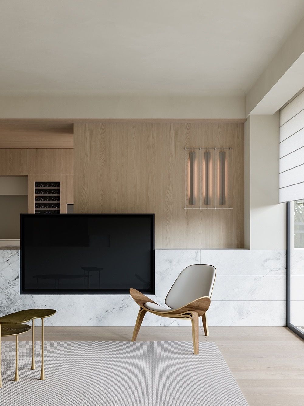 Warm Wood Minimalist Apartment Design | Natural Style Flat Interior - 14