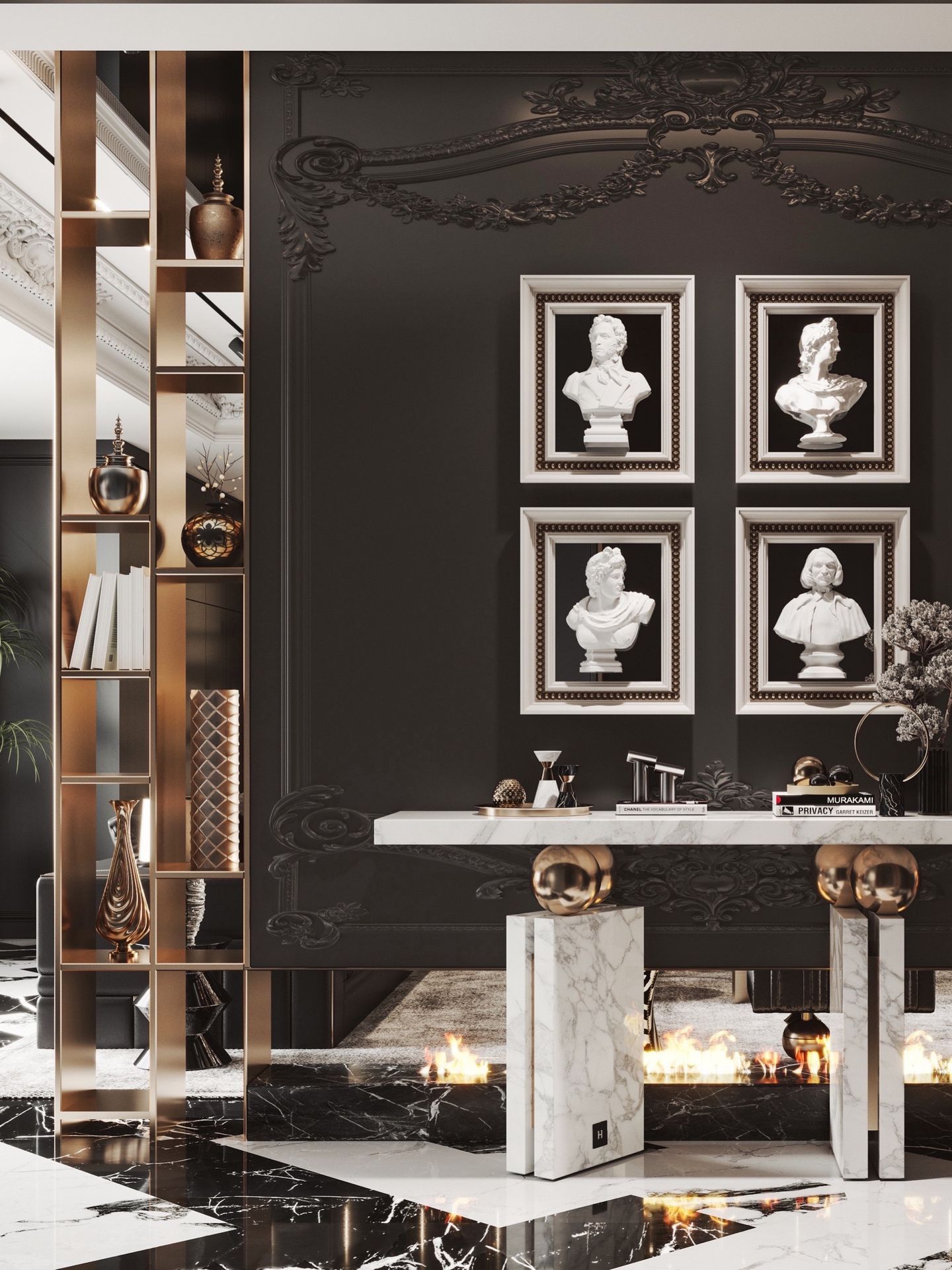 Dark French Luxury Apartment Design in Kuala Lumpur | Elegant High-End Interior - 14