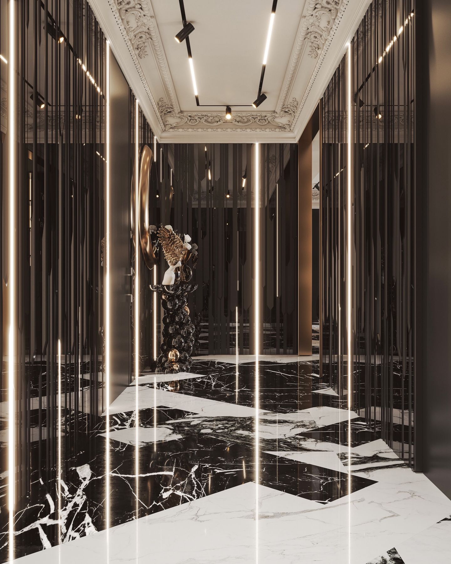 Dark French Luxury Apartment Design in Kuala Lumpur | Elegant High-End Interior - 13