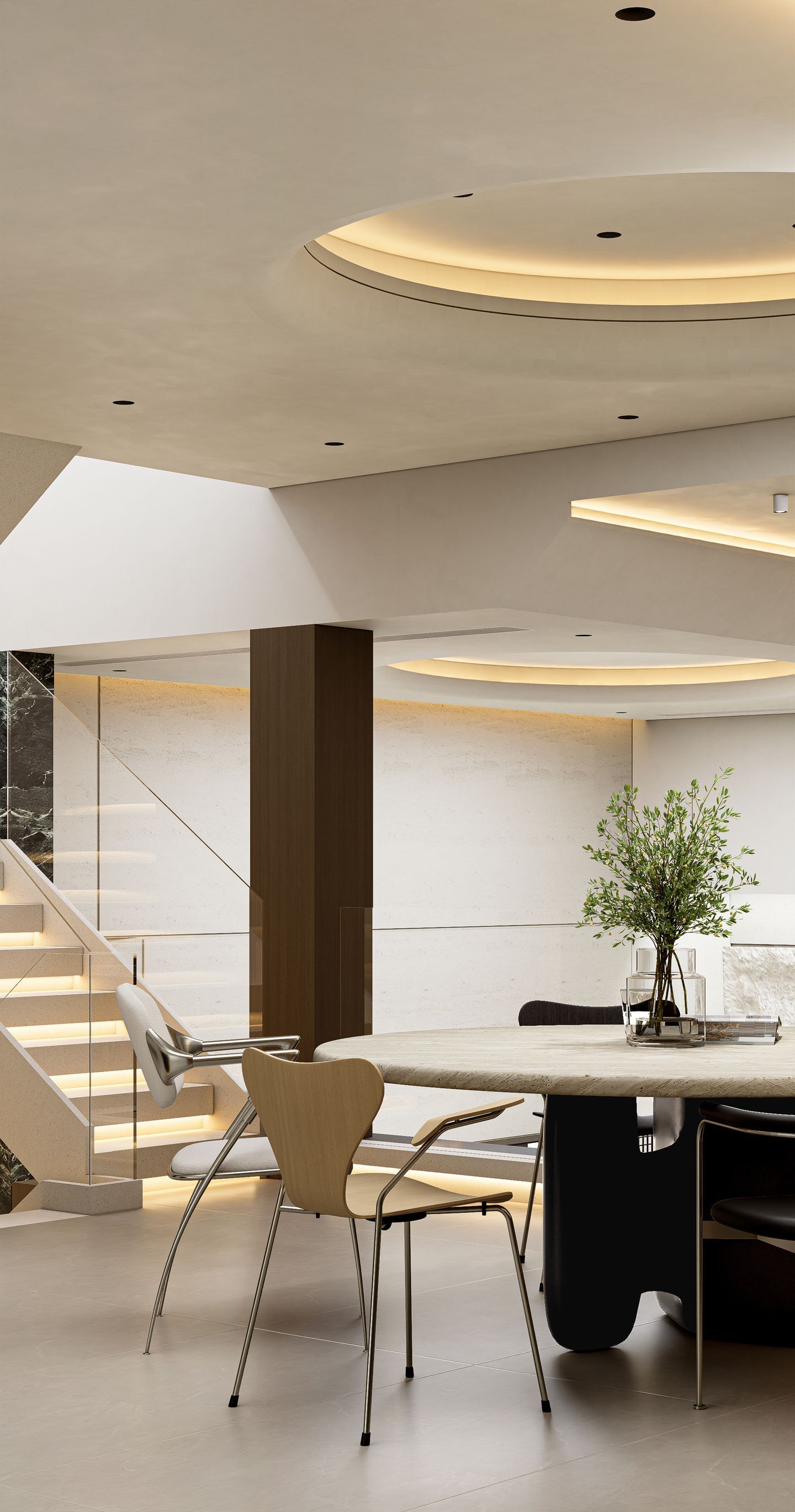 Light Italian Luxury Double-Volume Villa Design | Elegant Modern Residence - 5