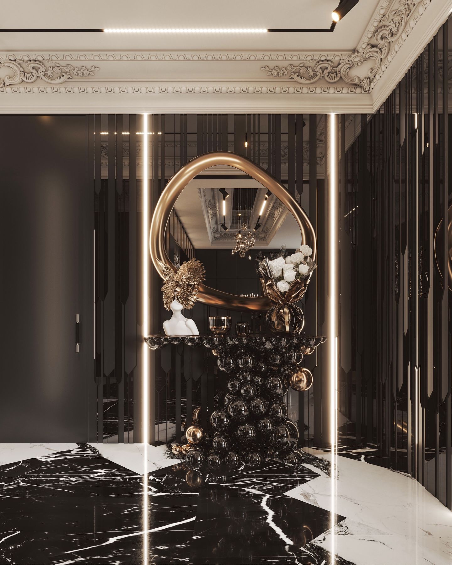 Dark French Luxury Apartment Design in Kuala Lumpur | Elegant High-End Interior - 15