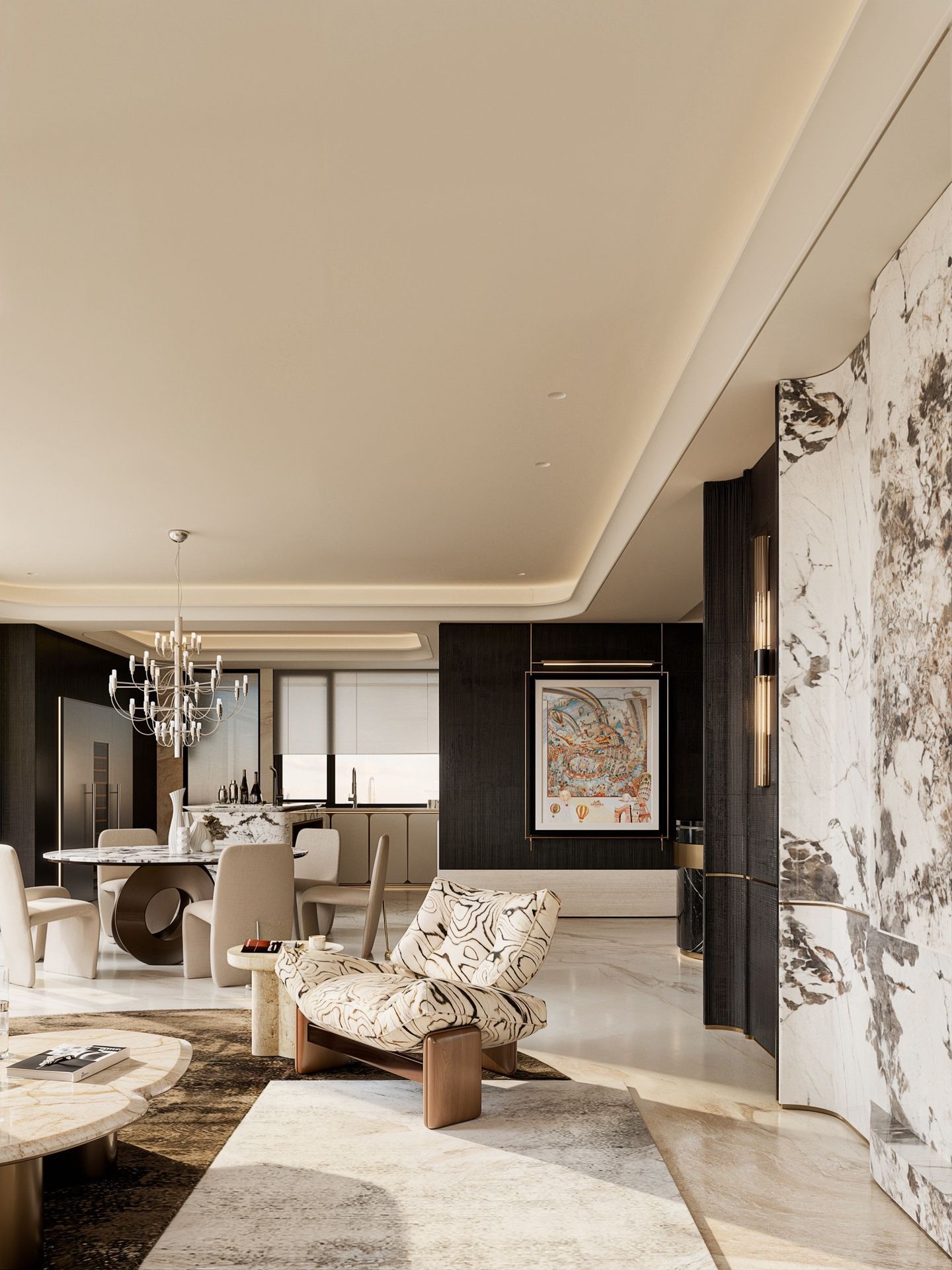 Dark Light Luxury Interior Design in Kuala Lumpur | Modern Elegant Living - 16