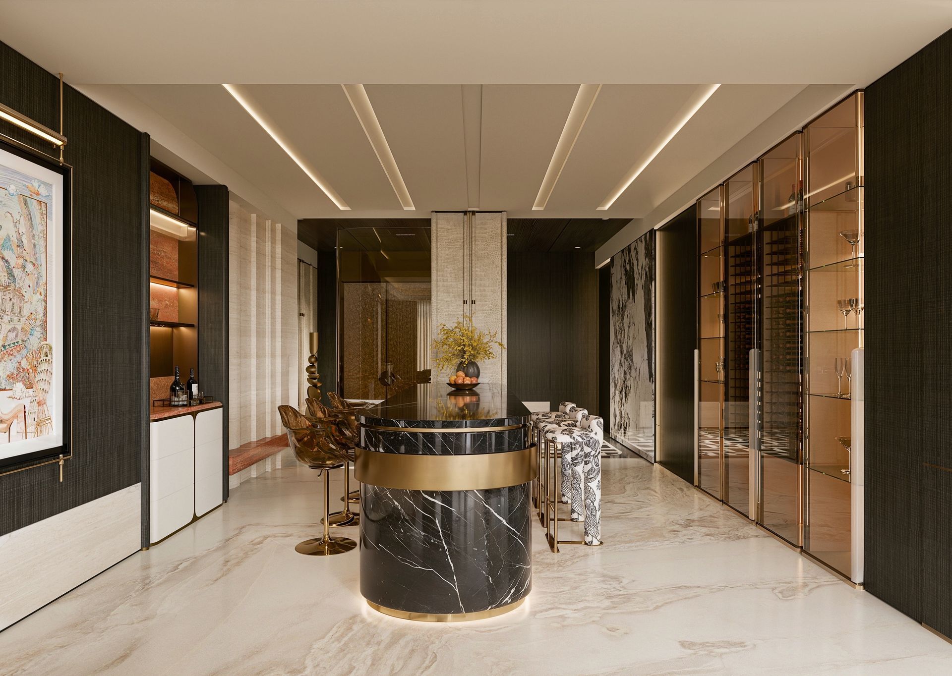 Dark Light Luxury Interior Design in Kuala Lumpur | Modern Elegant Living