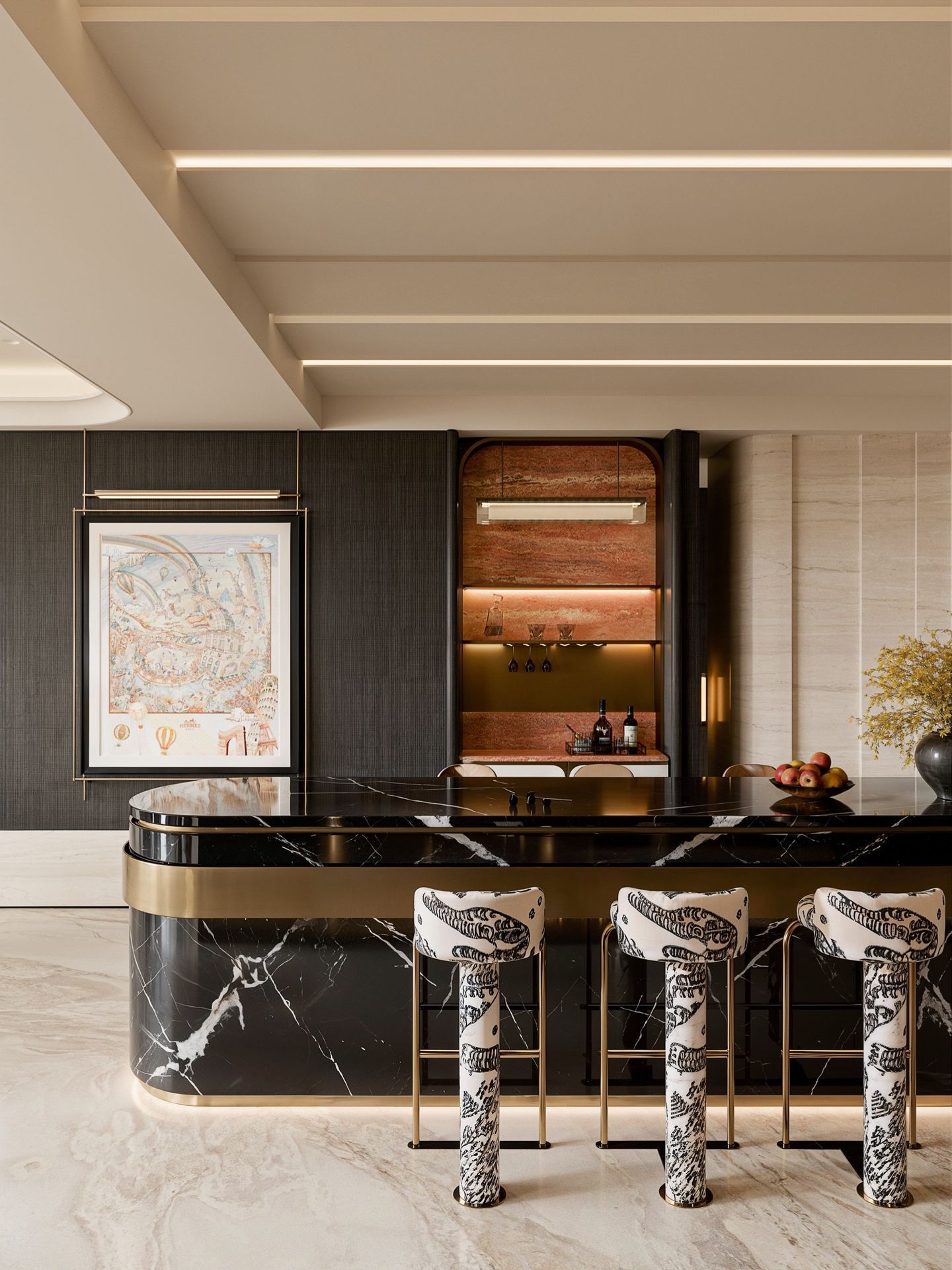 Dark Light Luxury Interior Design in Kuala Lumpur | Modern Elegant Living - 8