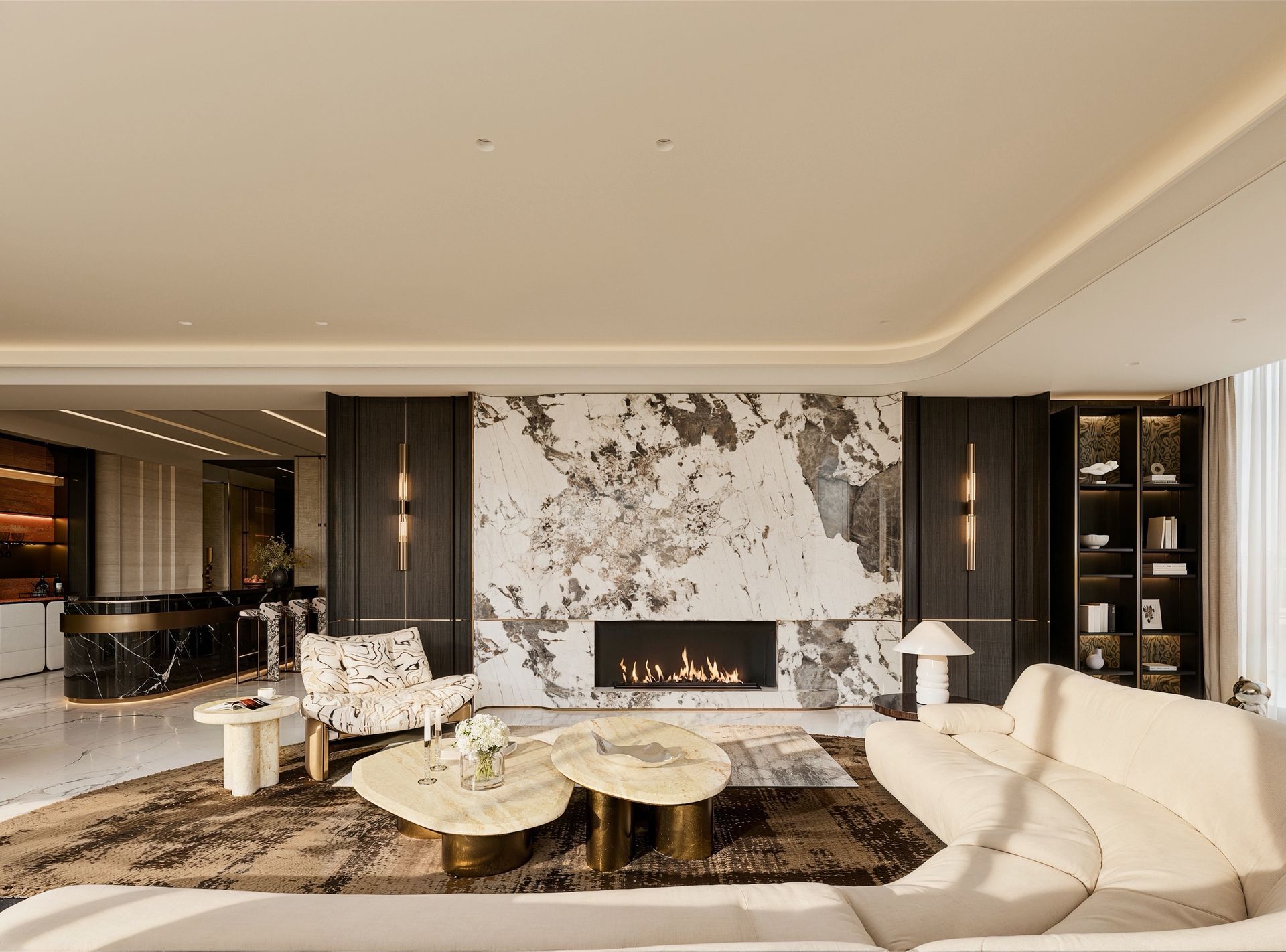 Dark Light Luxury Interior Design in Kuala Lumpur | Modern Elegant Living - 10